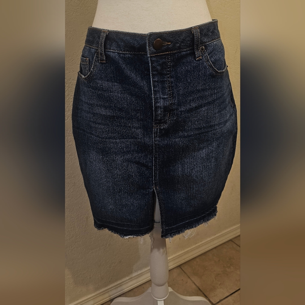 Faded Glory Blue Denim Skirt